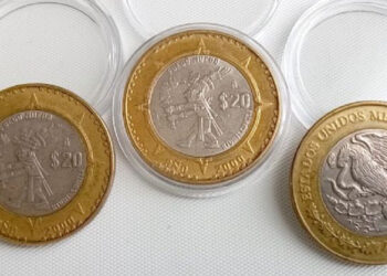 Tres monedas conmemorativas de 20 pesos podrían valer más de 2 millones de pesos en Mercado Libre