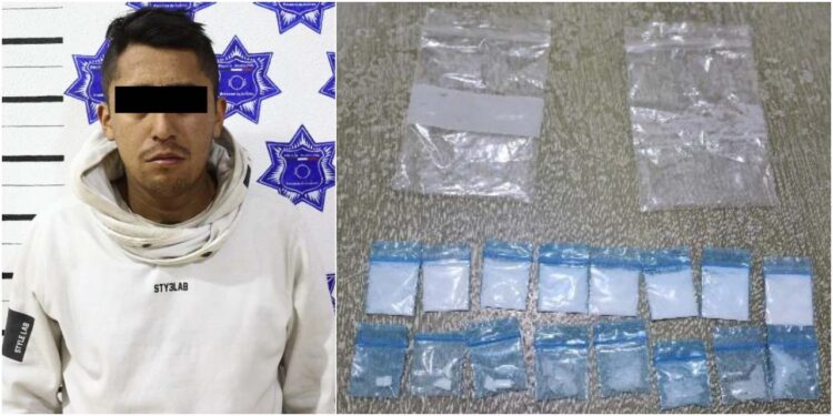 Fue sorprendido en posesión de 16 dosis de diversas drogas en el centro de la ciudad de Oaxaca.