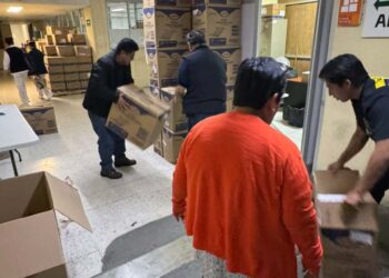 Los primeros insumos entregados el fin de semana pasado.