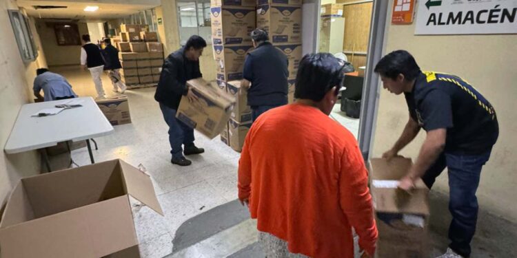 Los primeros insumos entregados el fin de semana pasado.