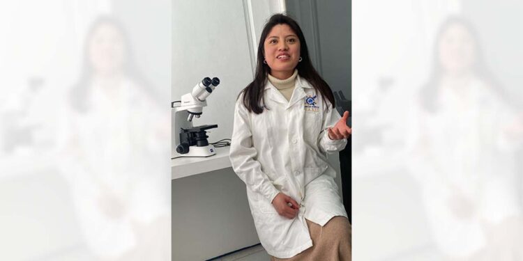 Foto: cortesía // La oaxaqueña Esmeralda Vásquez Pacheco realiza un doctorado e investigación sobre la fibrosis pulmonar.