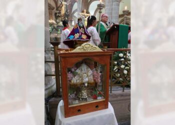 Foto: Adrián Gaytán // El arzobispo, Pedro Vázquez Villalobos, invitó al crecimiento espiritual y humano