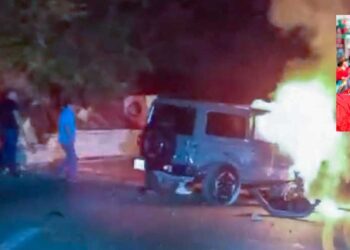 VIDEO | ¡Choque e incendio fatal! Muere oaxaqueña en siniestro vial en Acapulco
