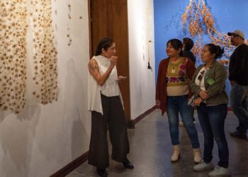Cientos de porophyllums forman un kimono.