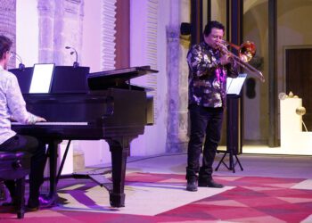 Fotos: Jorge Luis Plata // El trombonista oaxaqueño Faustino Díaz y el pianista francés Pierre-Arnaud hicieron una excelente mancuerna musical.