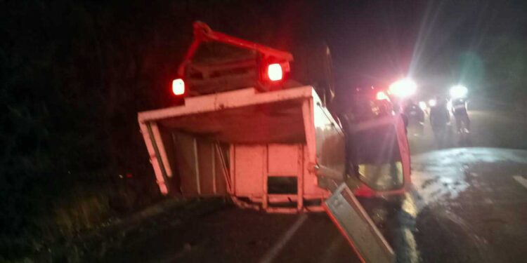 El accidente ocurrió a la altura de Los Sabinos, en la zona de Santo Tomás Jalieza.