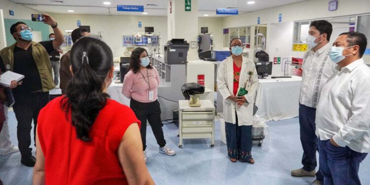 Foto: Gobierno de Oaxaca // El gobierno de Oaxaca difundió una imagen del interior del Hospital de la Niñez Oaxaqueña.