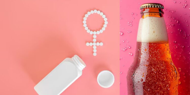 ¿Cómo el estrógeno puede influir en el consumo excesivo de alcohol en mujeres?