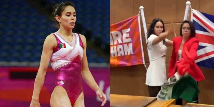 VIDEO | Gimnasta Elsa García arroja la bandera de México y le llueven críticas