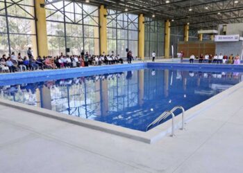 Foto: cortesía // La Unidad deportiva "Cheguigo" de Asunción Ixtalpepec, fue inaugurada este jueves por el gobernador Salomón Jara.