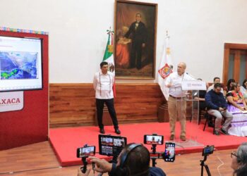 Foto: Adrián Gaytán // Manuel Maza Sánchez, titular de Protección Civil, alerta por los efectos del frente frío 21.