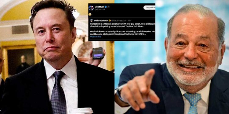 Elon Musk arremete contra Carlos Slim y sus negocios; cuestiona vínculos con cárteles de la droga