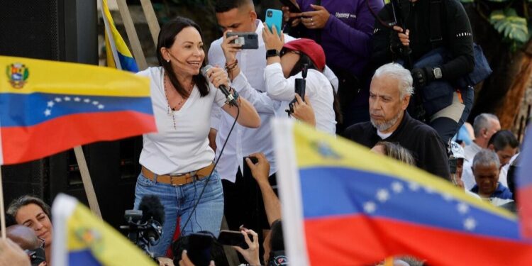 María Corina Machado detenida y liberada en jornada de protestas en Venezuela