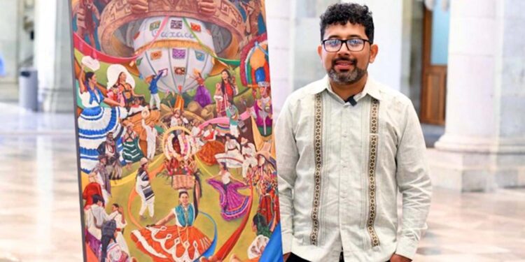 Osnar López Gallegos también ganó el concurso de la imagen oficial de la Feria Internacional del Mezcal.