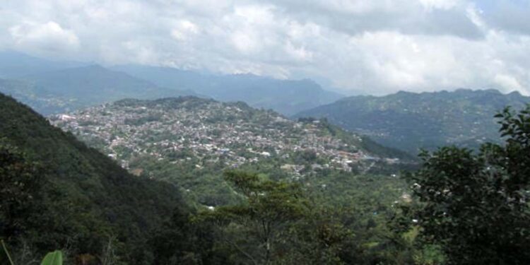 Vista parcial de Huautla de Jiménez, Región Mazateca.