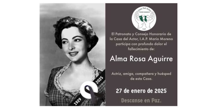 ¡Se apaga otra estrella del Cine de Oro Mexicano! Adiós a Alma Rosa Aguirre