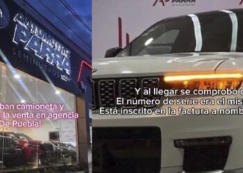 VIDEO | Halla su camioneta, que fue robada en Edomex, a la venta en agencia de Puebla