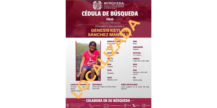 ¡Milagro en Panixtlahuaca! Localizan con vida a Génesis tras cuatro días desaparecida