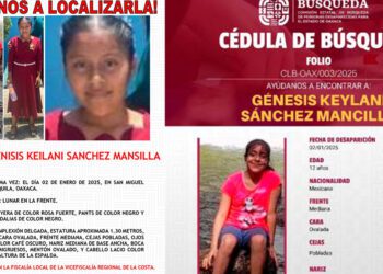 ¡Urgencia en Oaxaca! Continúan buscando a Génesis Keylani, desaparecida desde el 2 de enero