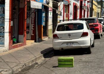 Foto: Álvaro Cuitláhuac López // Comercios establecidos y vendedores ambulantes apartan lugares en la vía pública.