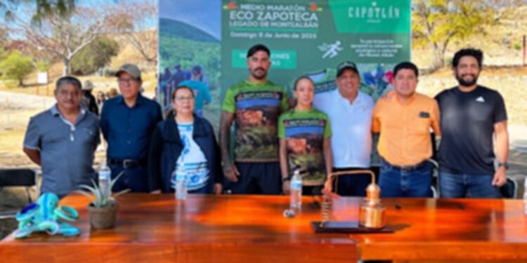 Anunciaron el Medio Maratón Eco Zapoteco, que se realizará en inmediaciones de la zona arqueológica de Monte Albán.