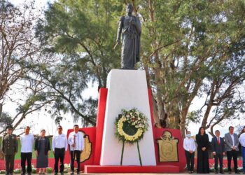 Foto: Adrián Gaytán // Al presidir la ceremonia del CXCIV Aniversario Luctuoso del General Vicente Guerrero Saldaña, el Gobernador Salomón Jara Cruz hizo un llamado a la unidad nacional.