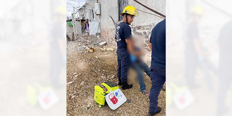 Atienden a lesionado con machete.