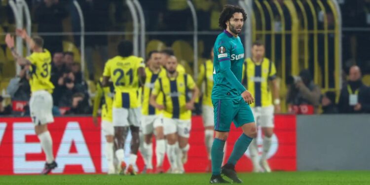César ‘Chino’ Huerta, sin suerte en la Europa League