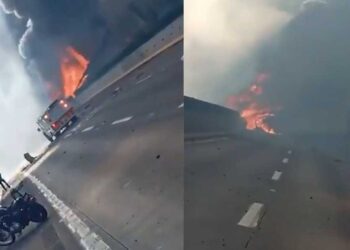 VIDEO | Impactante explosión e incendio en la México-Puebla tras choque de pipa de gas