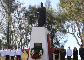 Aniversario luctuoso 194 de Vicente Guerrero; gobiernos estatal y municipal con discreta ceremonia