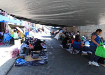 Foto: Adrián Gaytán // Se liberaron los bloqueos a los accesos del SAT, PEMEX y Secretaría de Bienestar.