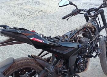 La motocicleta fue robada en el municipio de Xoxocotlán.