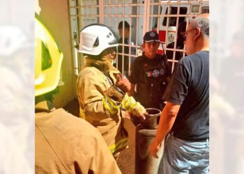 Los bomberos lograron controlar la situación y se llevaron el tanque.