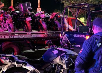 Aseguran cuatro motos en operativo