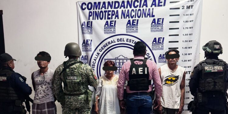 Tres presuntos narcomenudistas detenidos en la Costa de Oaxaca