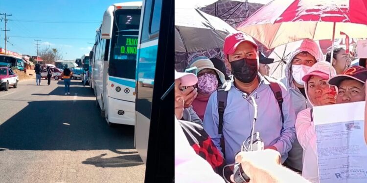 ¿Hasta cuándo resolverán el derrumbe de la barda en escuela de Zaachila? Padres bloquean la Carretera Federal para exigir atención urgente