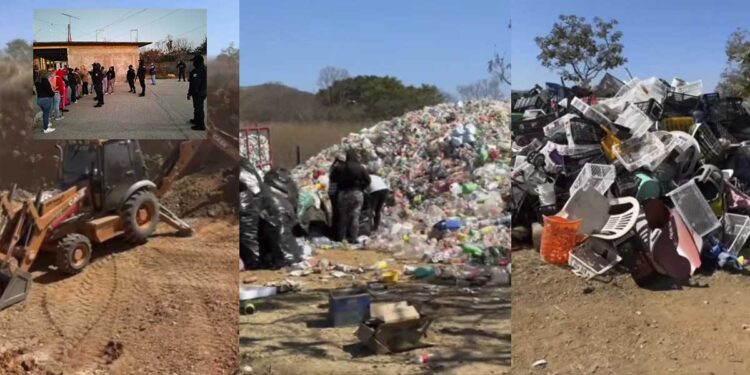 ¡Tensión en Tepehuaje, Miahuatlán! Pobladores bloquean acceso al relleno sanitario y exigen solución a su protesta