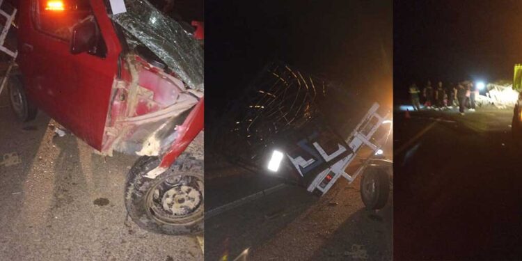 ¡Choque mortal entre tráiler y camioneta deja una vida perdida y una mujer herida!