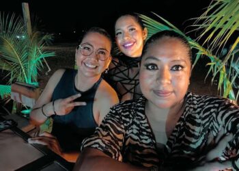 Festejaron el cumple de Dulce Dávila, su hermana Lupita y su sobrina Denisse.