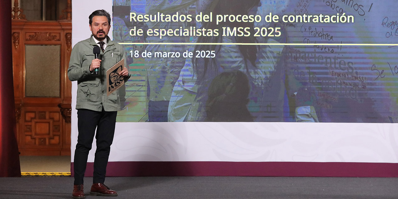Contrata IMSS a 9 mil 423 mil médicas y médicos especialistas de 70 disciplinas en draft 2025: Zoé Robledo. Noticias en tiempo real