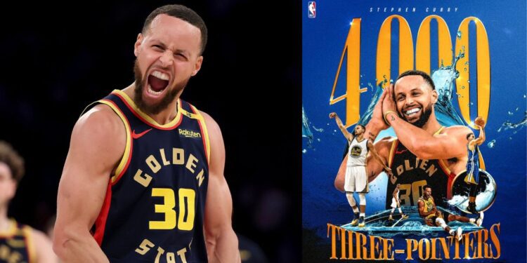 ¡Increíble! Stephen Curry hace historia al superar los 4,000 triples en la NBA