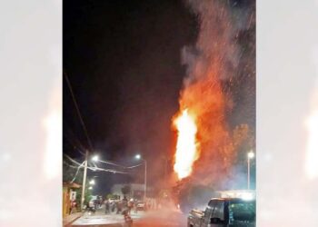 El hecho se derivó por la quema de fuegos artificiales.