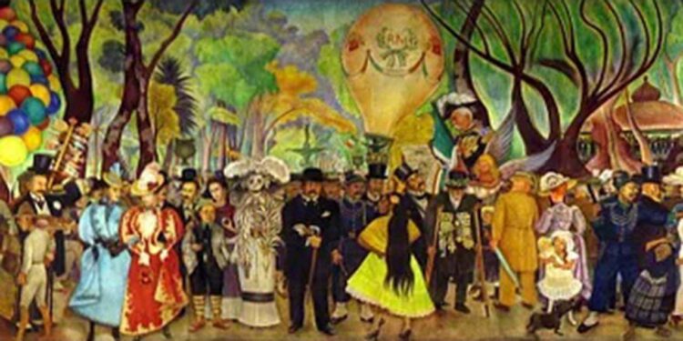 Foto: Agencias /7 El mural Sueño de una tarde dominical en la Alameda Central fue realizada en 1947 por el artista Diego Rivera.
