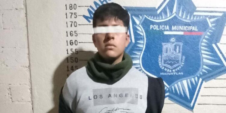 La detención se llevó a cabo en flagrancia mientras el individuo sustraía una motocicleta en Miahuatlán.