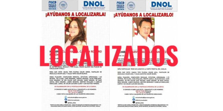 Confirma localización de Harvey Morales y Claudia Romero tras desaparición y días de incertidumbre