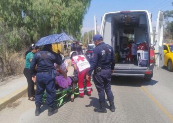 Madre e hijo recibieron los primeros auxilios y fueron llevados a un hospital.