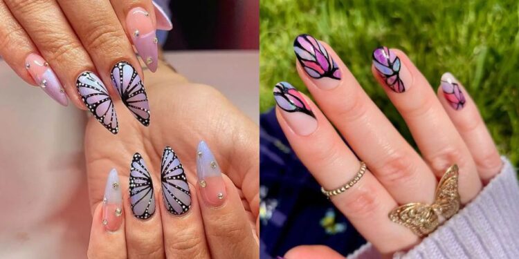 Uñas con diseño de mariposa: La tendencia para esta primavera 2025