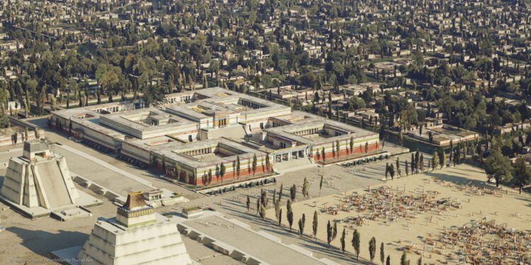 Fascinado por las descripciones de la gran ciudad mexica, el trabajo liderado por el neerlandés creó una reconstrucción 3D de la ciudad levantada sobre el lago de Texcoco.
