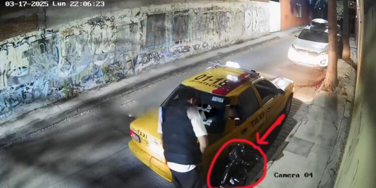 VIDEO | “¡Asqueroso taxista!” Exhiben a ruletero tirando basura y orinando en la calle