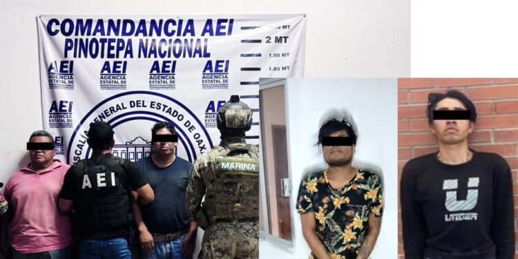 Capturan a cuatro presuntos narcomenudistas en la Costa y Sierra Sur